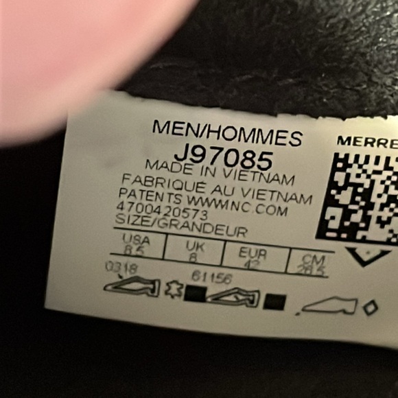 Men’s Size 8.5 Merrell Gray Leather Laceup Loafers with Gray Rubber Soles - Picture 7 of 7